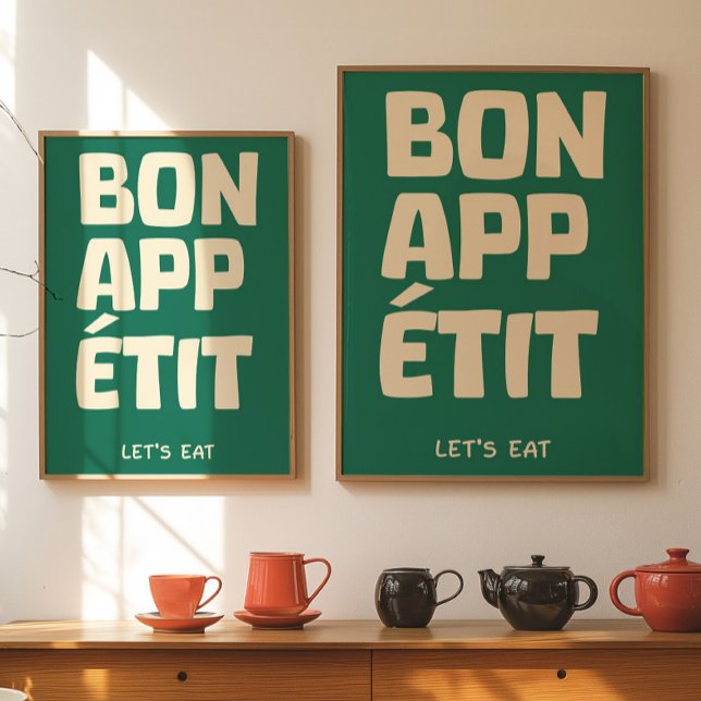 rench Quote Kitchen Wall Bon Appétit Poster (Creator Uploaded)