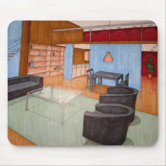 Rendered Room Mouse Pad