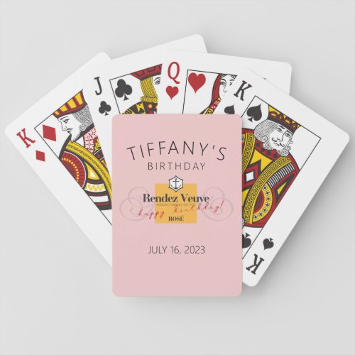 Rendez Veuve Playing Cards Party Favor