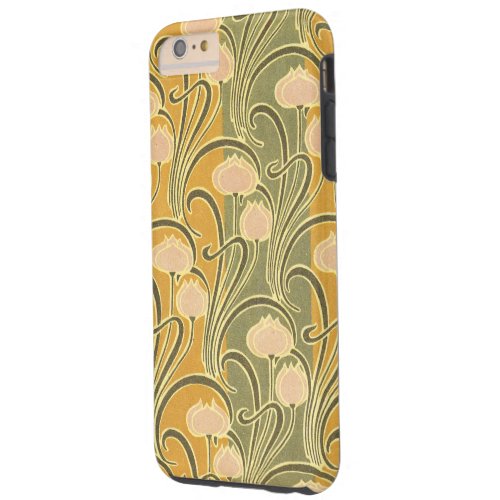 Rene Beauclairâs Art Nouveau Stripes  Flowers Tough iPhone 6 Plus Case