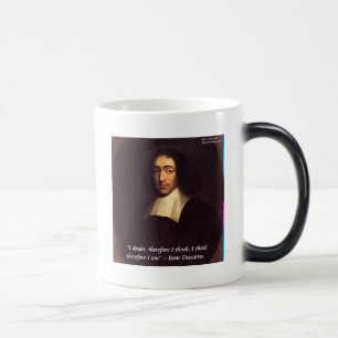 Rene Descarte I Think Therefore I Am Quote Color Morph Mug