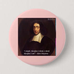 Rene Descarte I Think Therefore I Am Quote Pinback Button