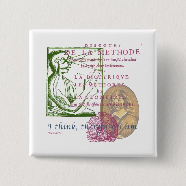 Rene Descartes Button (Front)