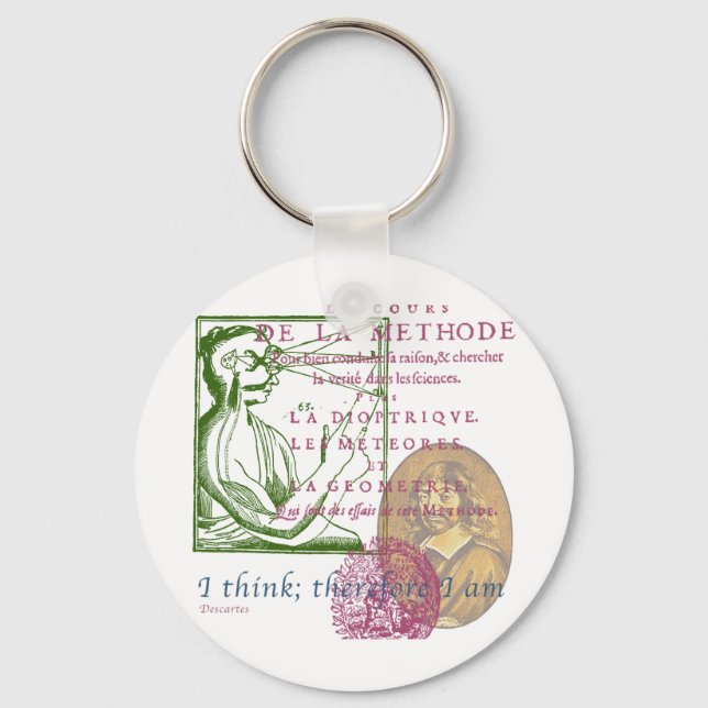 Rene Descartes Keychain (Front)