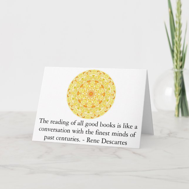Rene Descartes Literature Quote Card (Front)