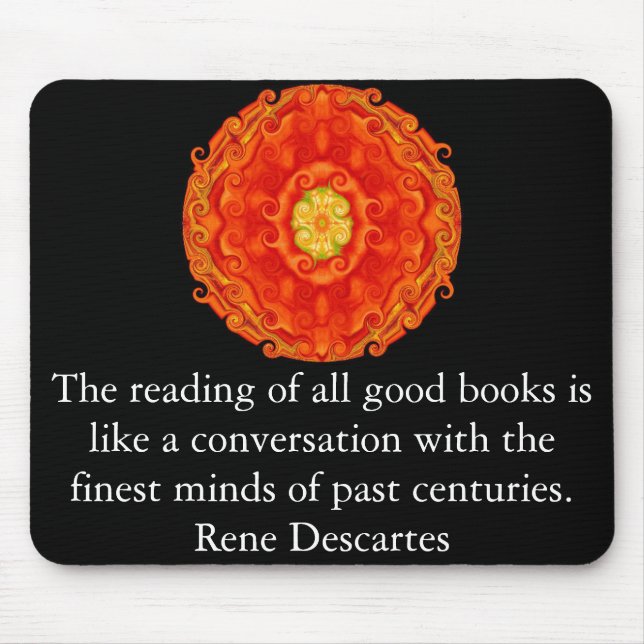 Rene Descartes Literature Quote Mouse Pad (Front)