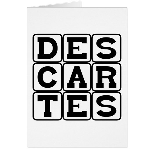 Rene Descartes, Philosopher Cards (Front)