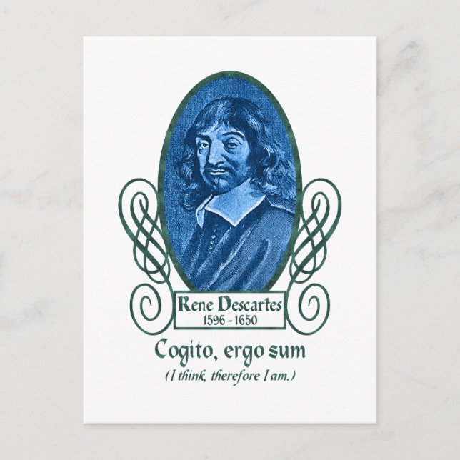 René Descartes Postcard (Front)