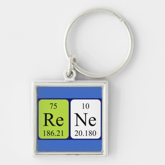 Rene periodic table name keyring (Front)