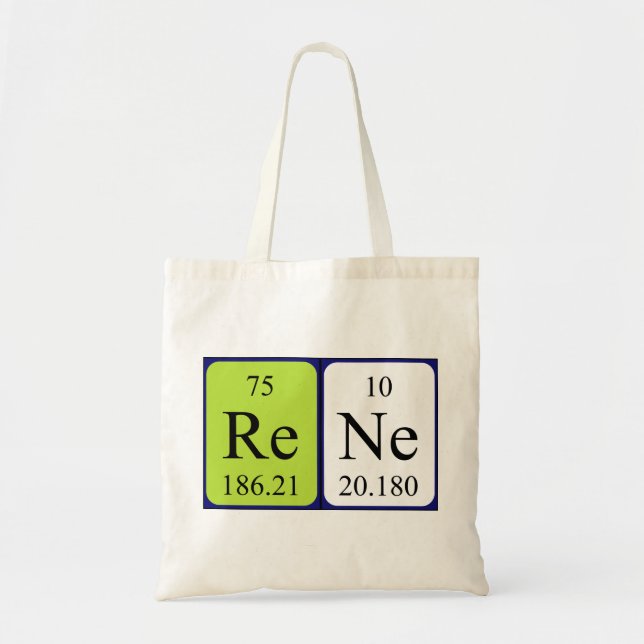 Rene periodic table name tote bag (Front)