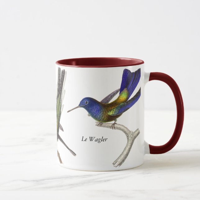 René Primevère Lesson - Three Pretty Hummingbirds Mug (Right)