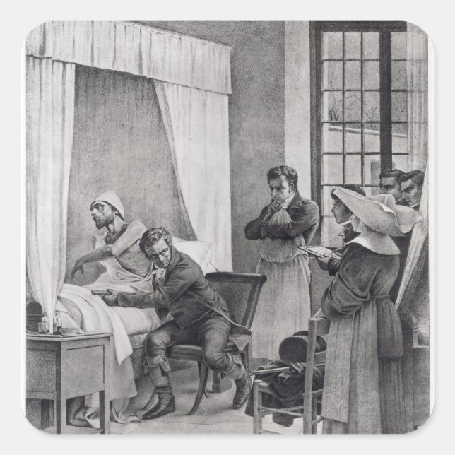 Rene Theophile Hyacinthe Laennec Square Sticker (Front)