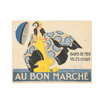 Rene Vincent Au Bon Marche Vintage Art Deco Print