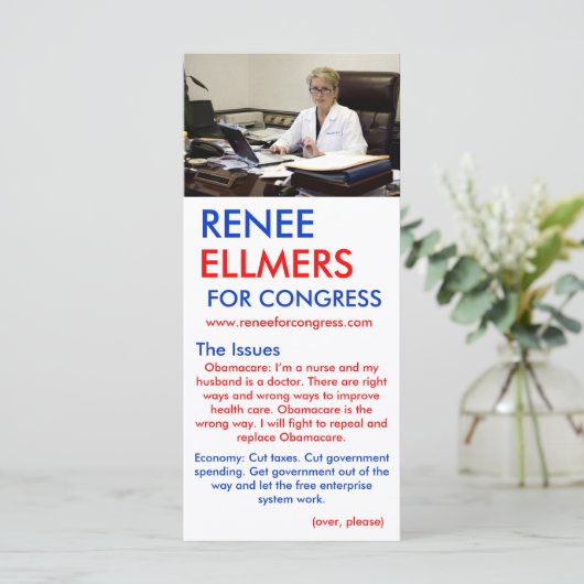 Renee Ellmers For Congress Hand Outs (Standing Front)