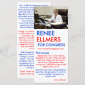 Renee Ellmers For Congress Hand Outs (Front/Back)