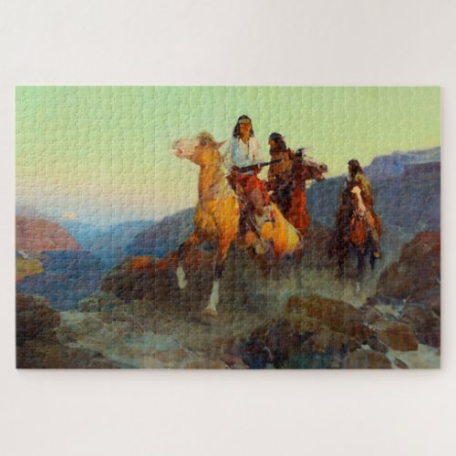 Renegade Apache by Frank Tenney Johnson Jigsaw Puzzle