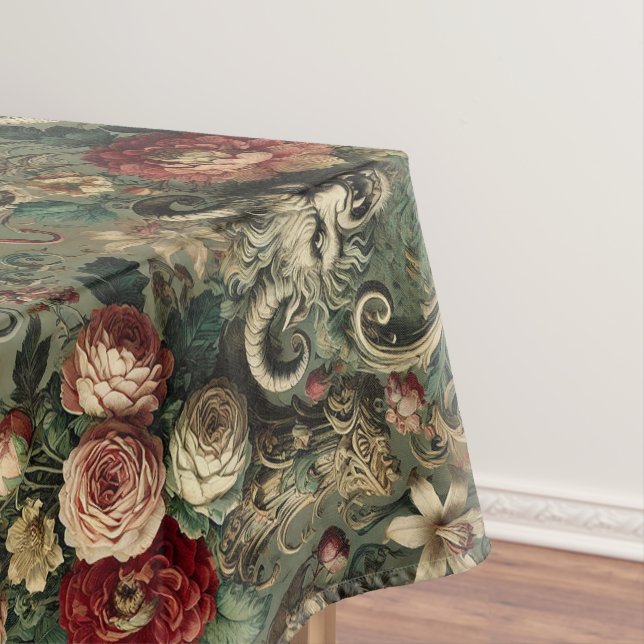 🩸 Renegade Harvest – Gothic Large Pattern Tablecloth (In Situ)