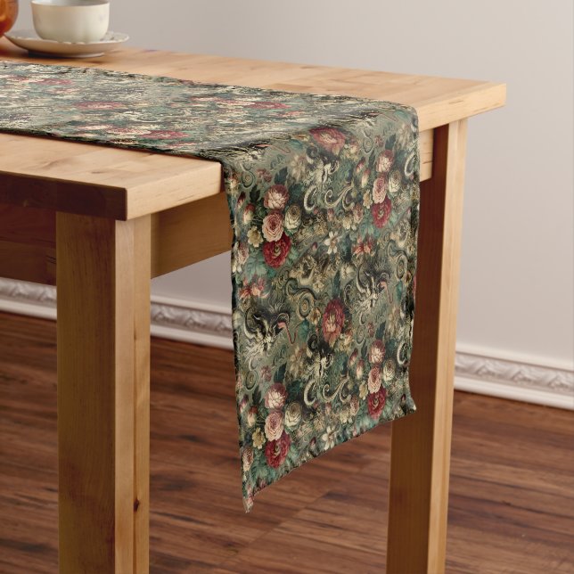🩸 Renegade Harvest – Gothic Victorian Short Table Runner (In Situ)