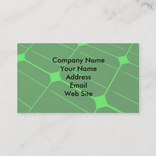 Customizable Renewable Energy Business Card Template