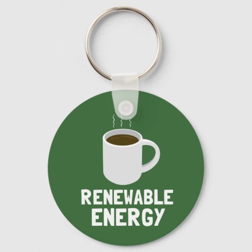 Renewable Energy Coffee Cup Keychain