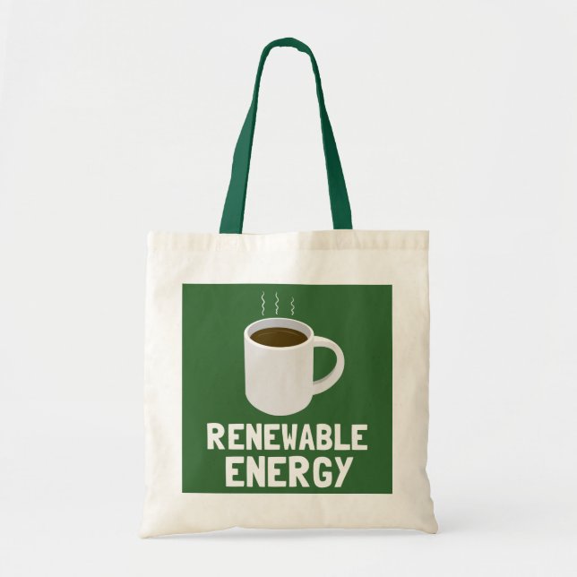 Renewable Energy Coffee Cup Tote Bag (Front)