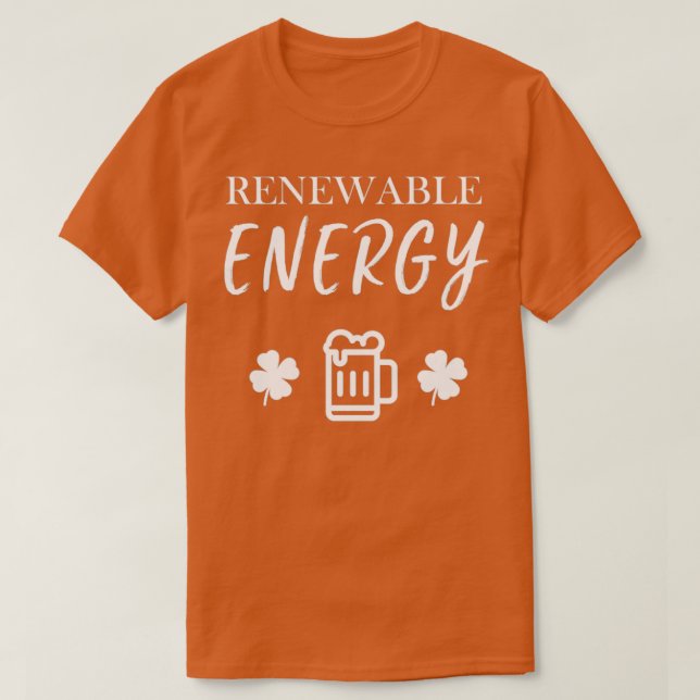Renewable Energy Cute Funny Pun Novelty T-Shirt (Design Front)