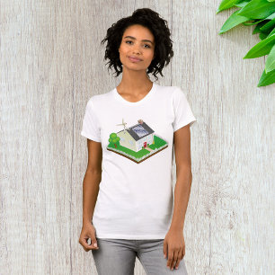 Renewable Energy Eco House with Solar Panels T-Shirt