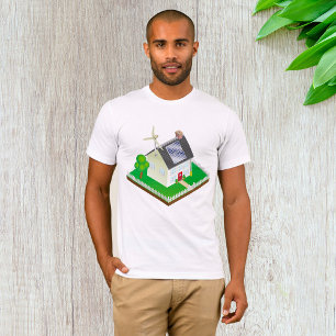 Renewable Energy Eco House with Solar Panels T-Shirt