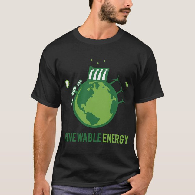 Renewable Energy Green Power - Wind Water Solar - T-Shirt (Front)