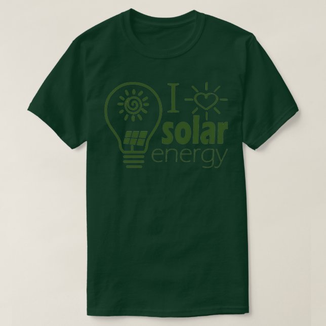 Renewable Energy Solar Energy Electricity from the T-Shirt (Design Front)