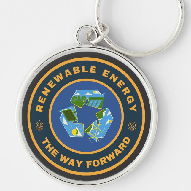 Renewable Energy the way forward Keychain (Front)