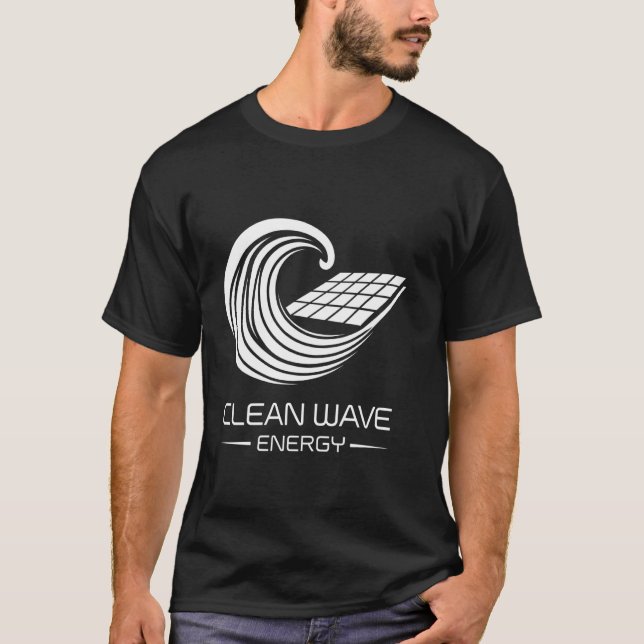 Renewable Power Earth Day Clean Wave Energy T-Shirt (Front)