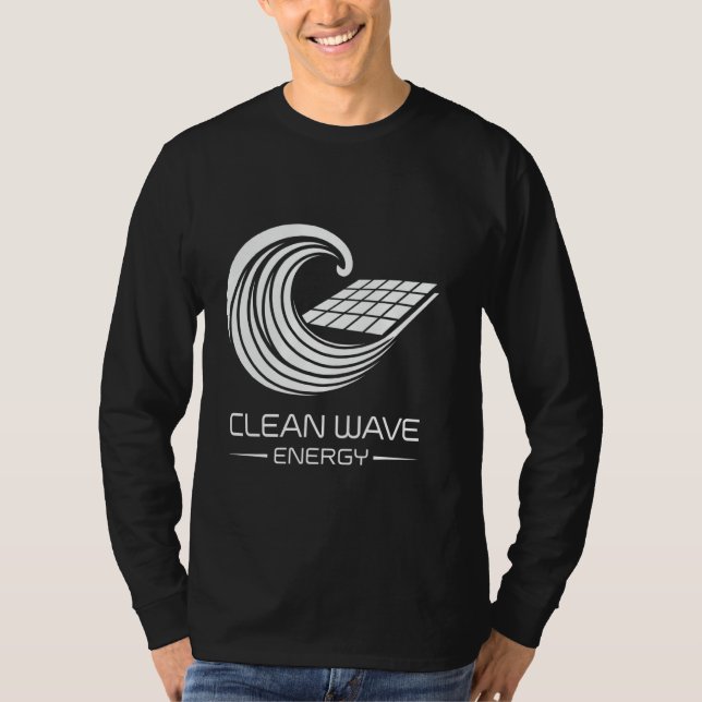 Renewable Power Earth Day Clean Wave Energy T-Shirt (Front)