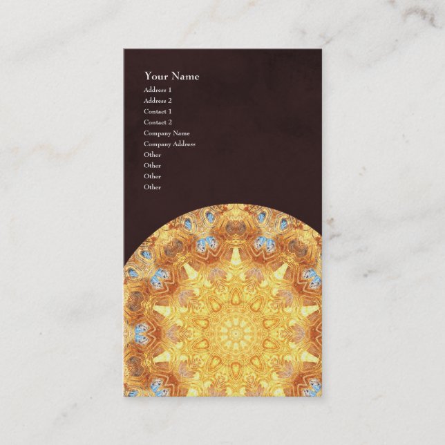 Renewal Mandala Vertical Business Card (Front)