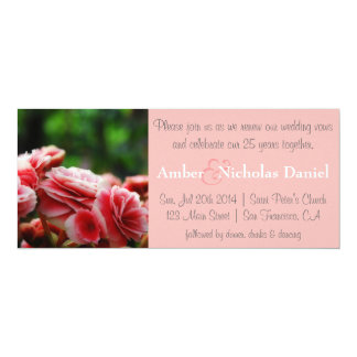 Renewal of vows & 25th Anniversary: Pink Carnation Card
