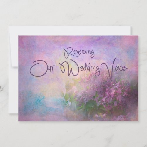 Renewal of Wedding Vows - Lilac Bliss Invite