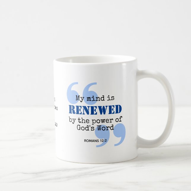 RENEWED MIND Christian Declaration Coffee Mug (Right)