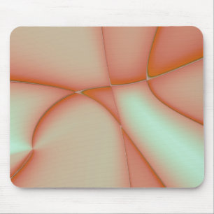 Renewed peach convex piece cutouts mouse pad