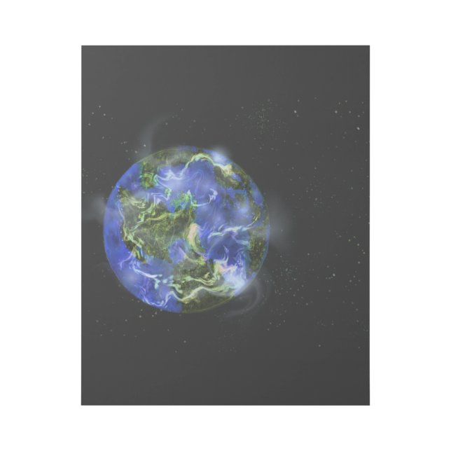 Renewing blue and green planet earth gallery wrap (Front)