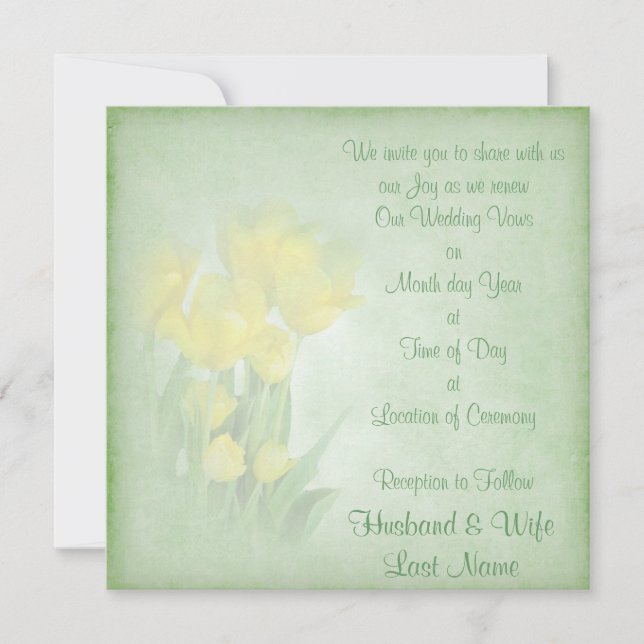 Renewing Wedding Vows Invitation (Front)