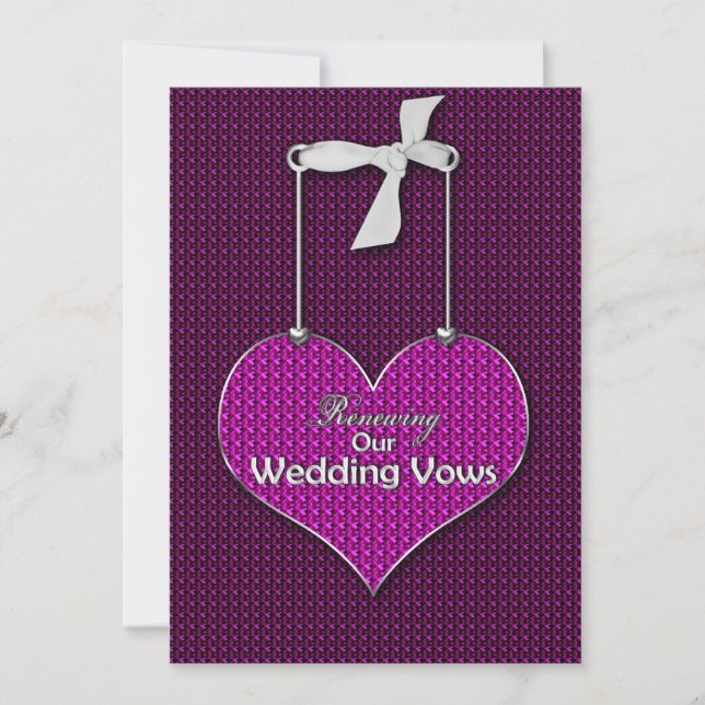 Renewing Wedding Vows - Invitation  Hearts (Front)
