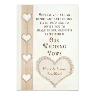 Vow Renewal Invitations Announcements Zazzle Renewing Wedding Vows Invitation Hearts Together