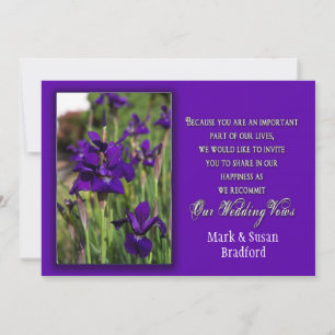 RENEWING WEDDING VOWS - INVITATION - PURPLE IRIS
