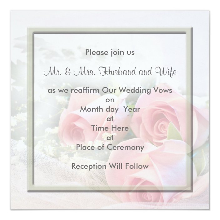 Renewing Wedding Vows Invitations | Zazzle.com