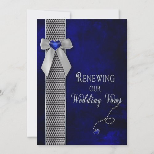 Renewing Wedding Vows Invitations  Cobolt Blue
