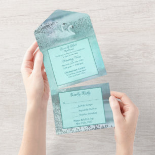Renewing Wedding Vows Swans in the Wild All In One Invitation