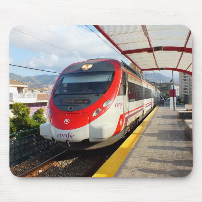 Renfe train at Los Boliches station, Costa del Sol Mouse Pads