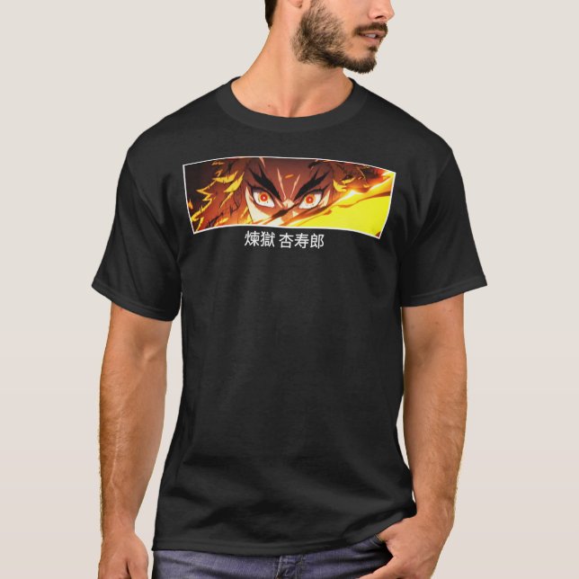 Rengoku Kyojuro Japanese, Demon Slayer T-Shirt Cla (Front)
