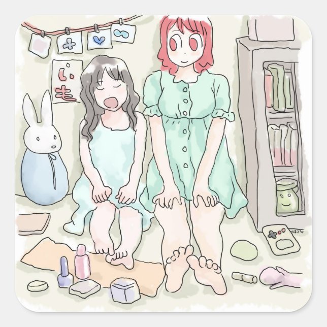 Renji Samu Square Sticker (Front)