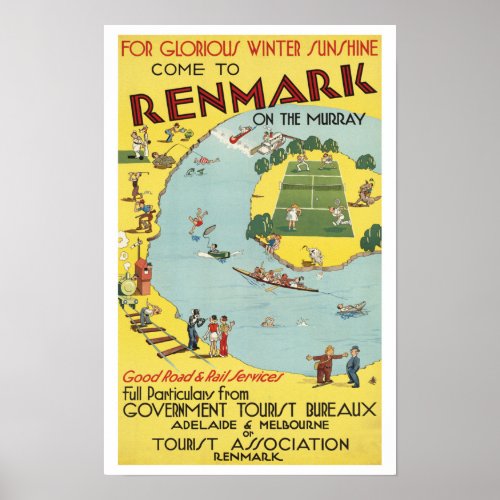 Renmark Australia  Vintage Travel Poster